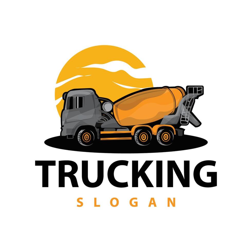 caminhão logotipo pesado veículo mineração caminhão transporte Projeto vetor ilustração modelo