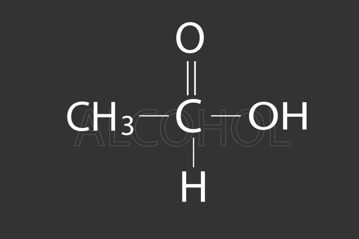 álcool molecular esquelético químico Fórmula vetor