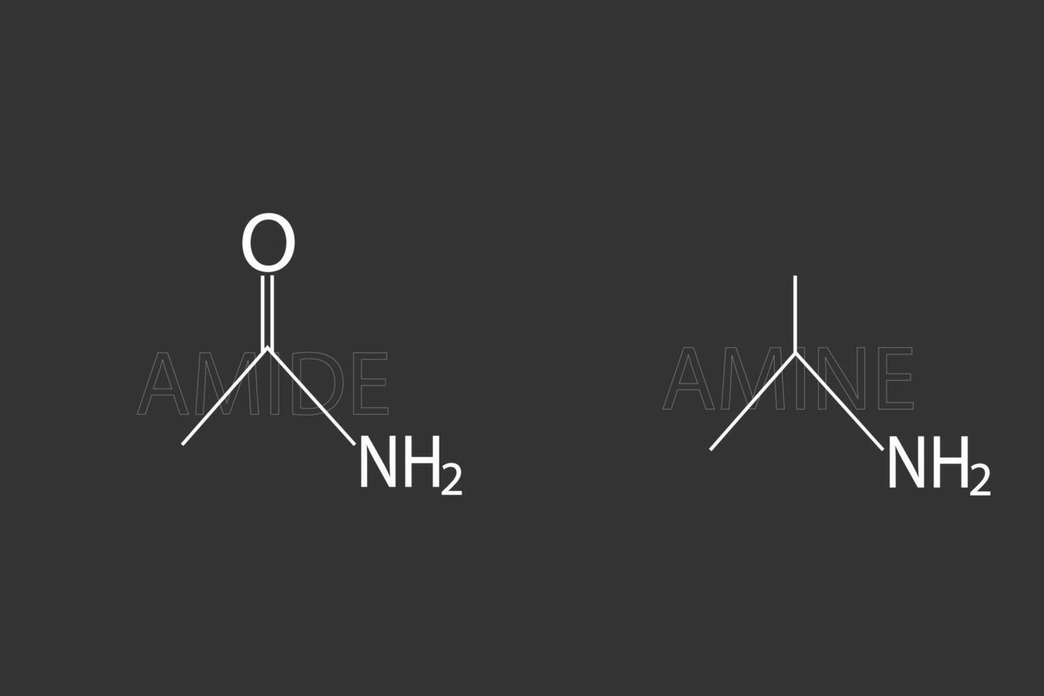 amida ou amina molecular esquelético químico Fórmula vetor