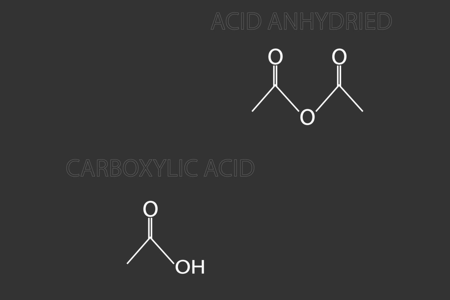 ácido anidro ou carboxílico ácido molecular esquelético químico Fórmula vetor