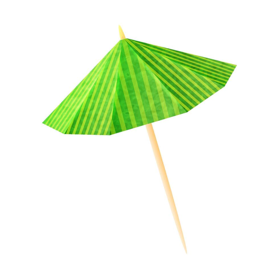 verde coquetel guarda-chuva vetor ilustração