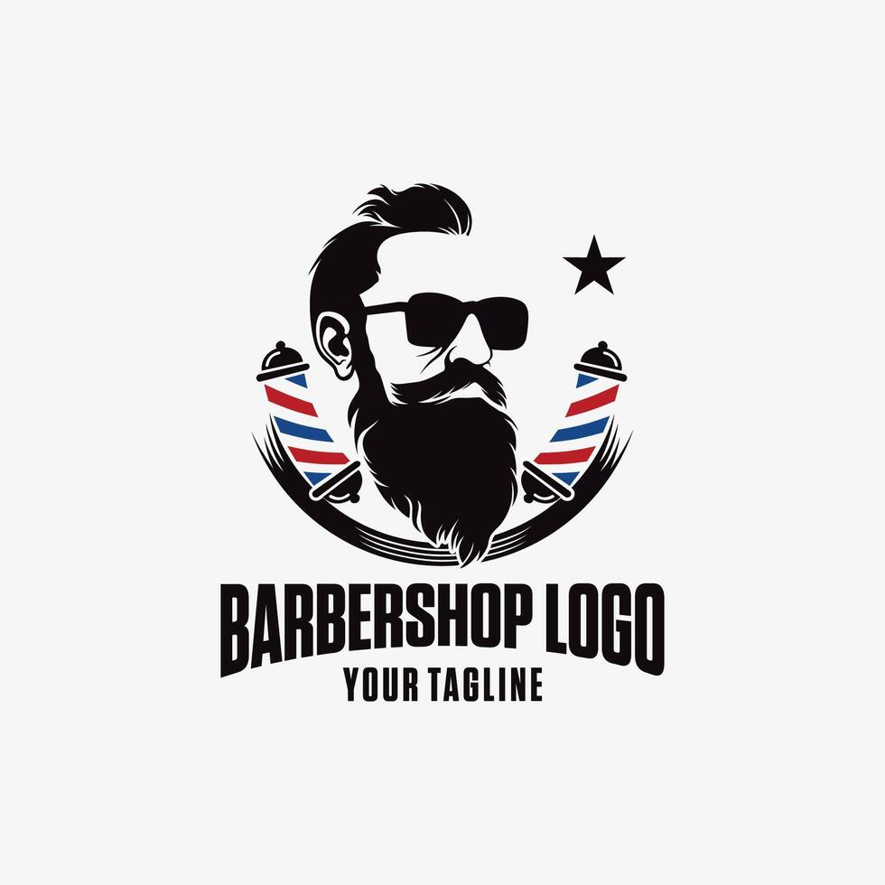 vetor logotipo vintage homem barbearia