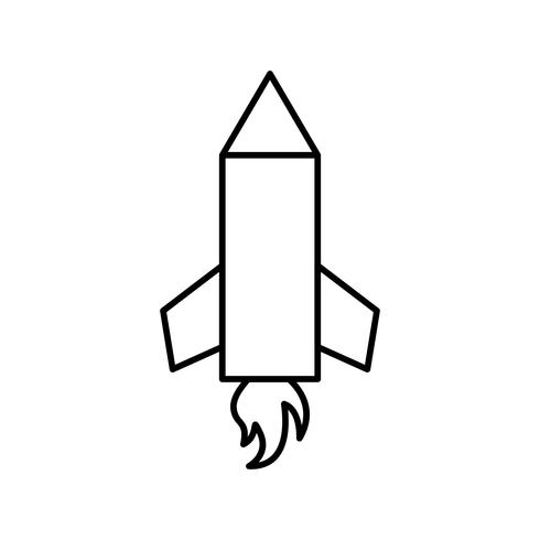 Ícone de vetor de foguete de lápis