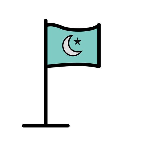 Ícone de vetor de bandeira islâmica