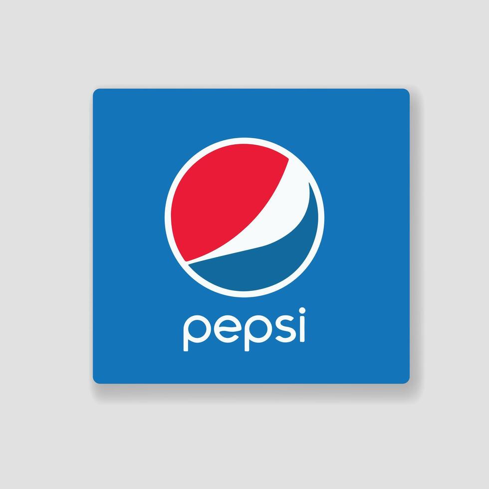 original Pepsi logotipo em branco fundo, vetor ilustração. Pepsi é uma carbonatado suave beber fabricado de Pepsico