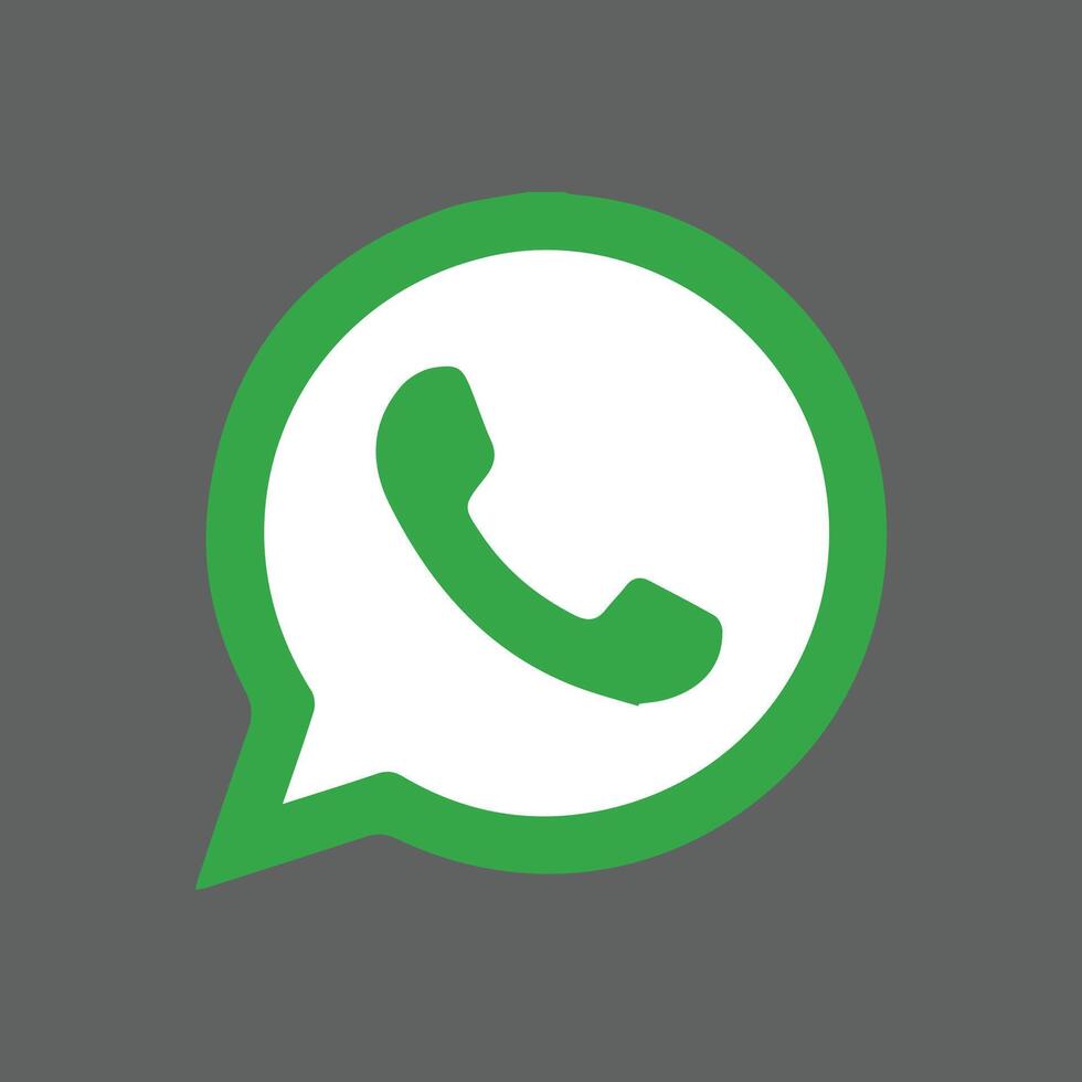 Telefone ícone, Whatsapp logotipo telefone dentro bolha ícone vetor