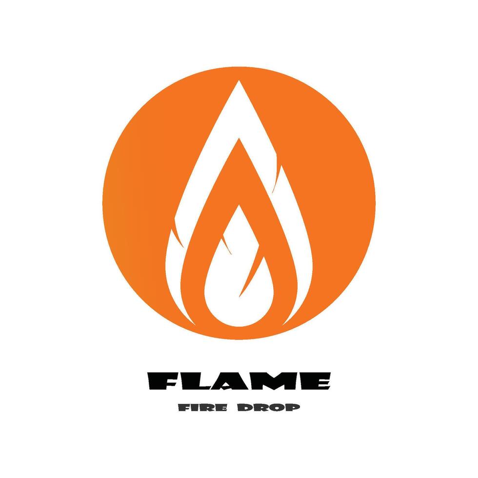 modelo de logotipo de chama de fogo ícone de vetor conceito de logotipo de óleo, gás e energia