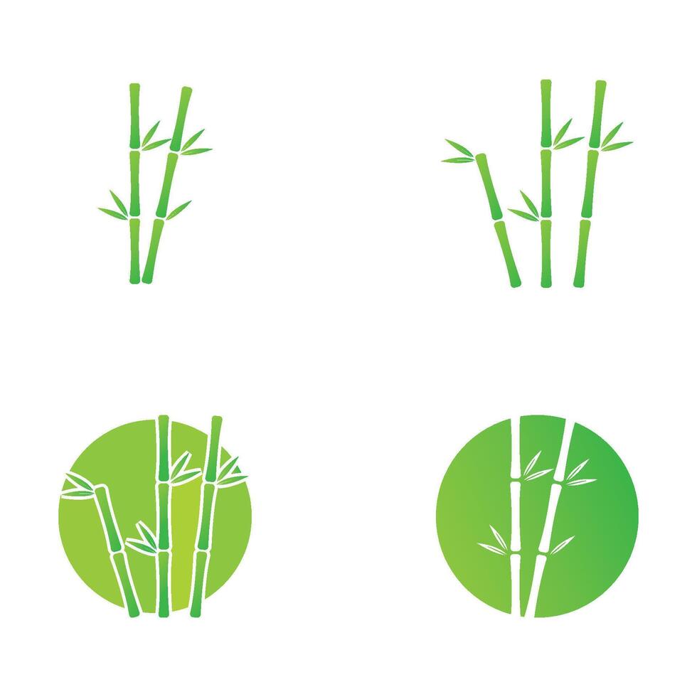 bambu com verde folha vetor