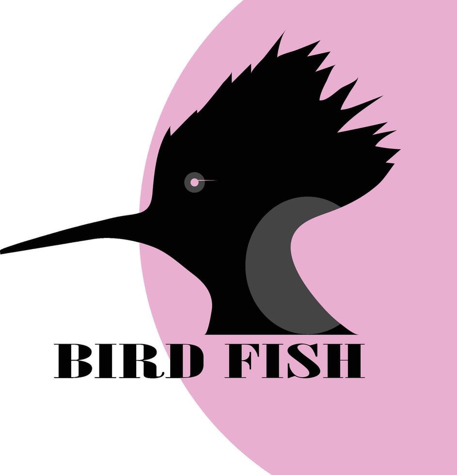 pássaro peixe logotipo Projeto vetor