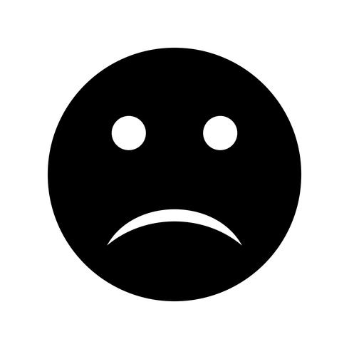 Ícone de vetor triste Emoji