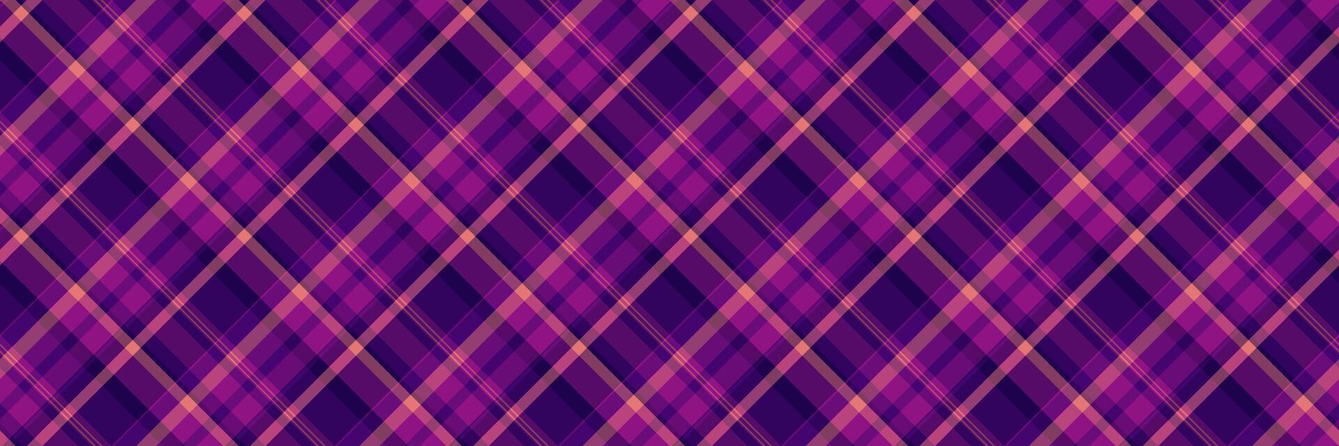 nacional tartan padronizar fundo, edredon Verifica vetor xadrez. Largo desatado textura tecido têxtil dentro roxa e Rosa cores.