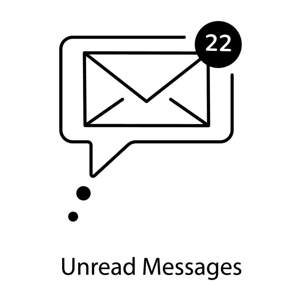 o email publicidade linear ícone vetor