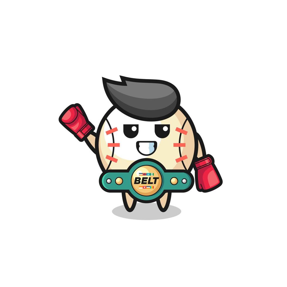 personagem mascote do boxeador de beisebol vetor