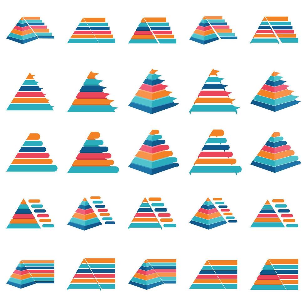 pirâmide trafic gráfico ilustração vetor