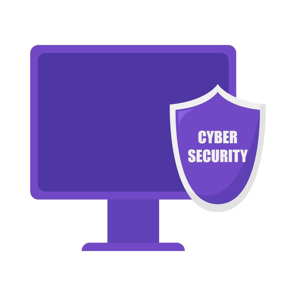 cyber segurança computador ilustração vetor