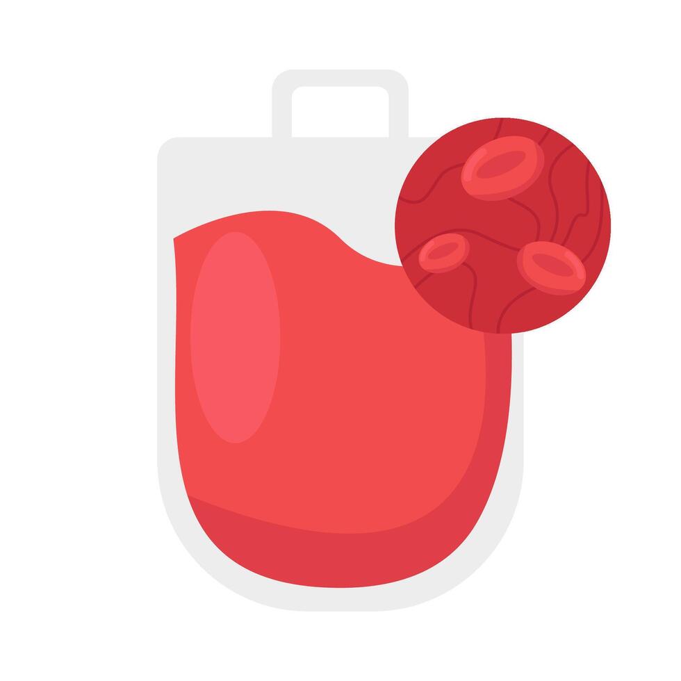 infusão sangue com vermelho sangue células ilustração vetor