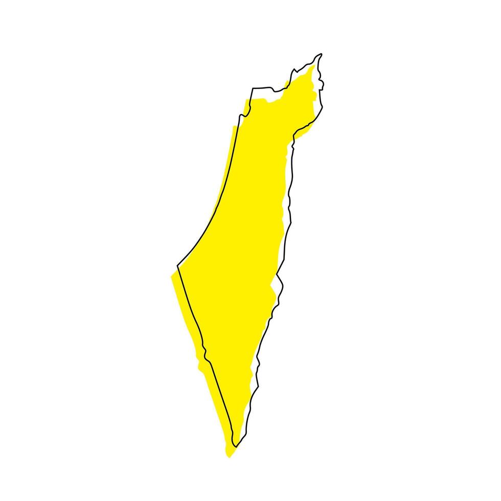 Alto detalhado vetor mapa - Palestina