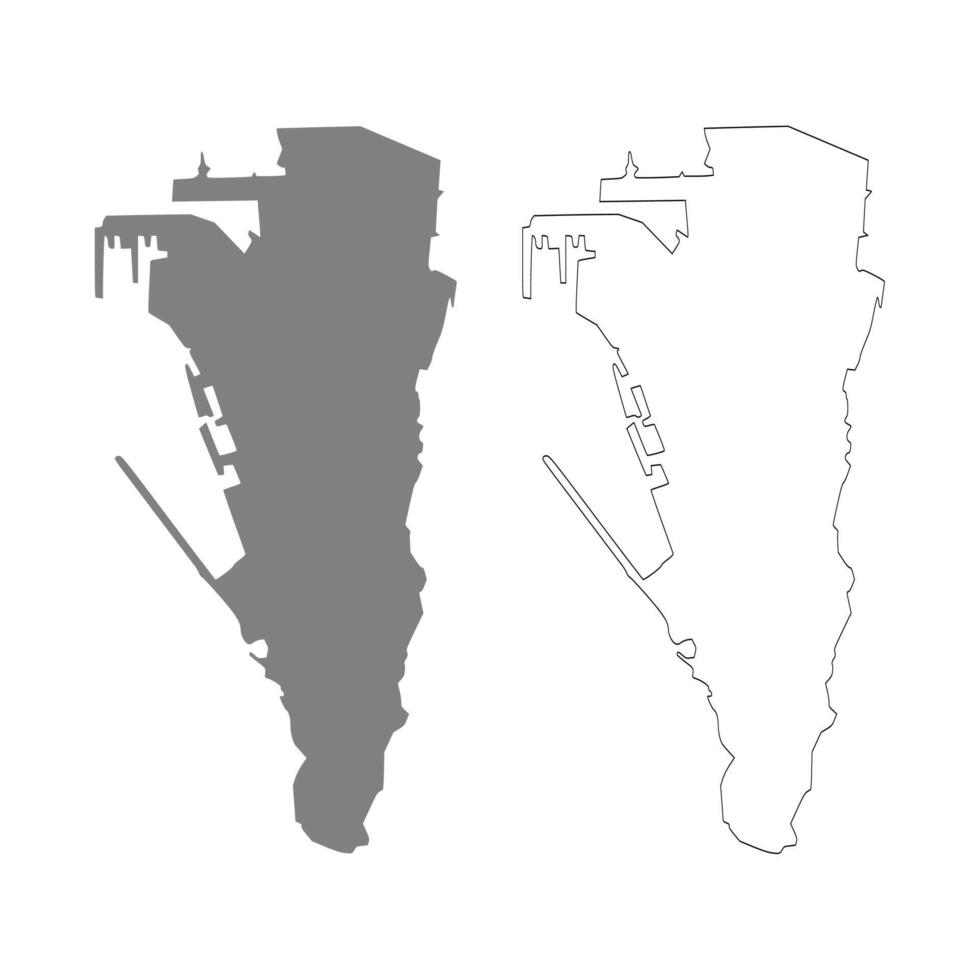 Alto detalhado vetor mapa - Qibraltar