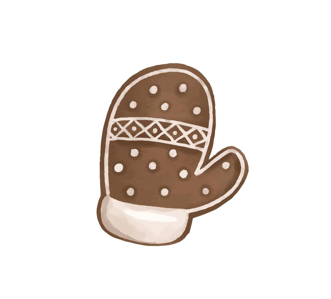 conjunto do Pão de gengibre biscoitos. mão desenhado ilustração em isolado vetor