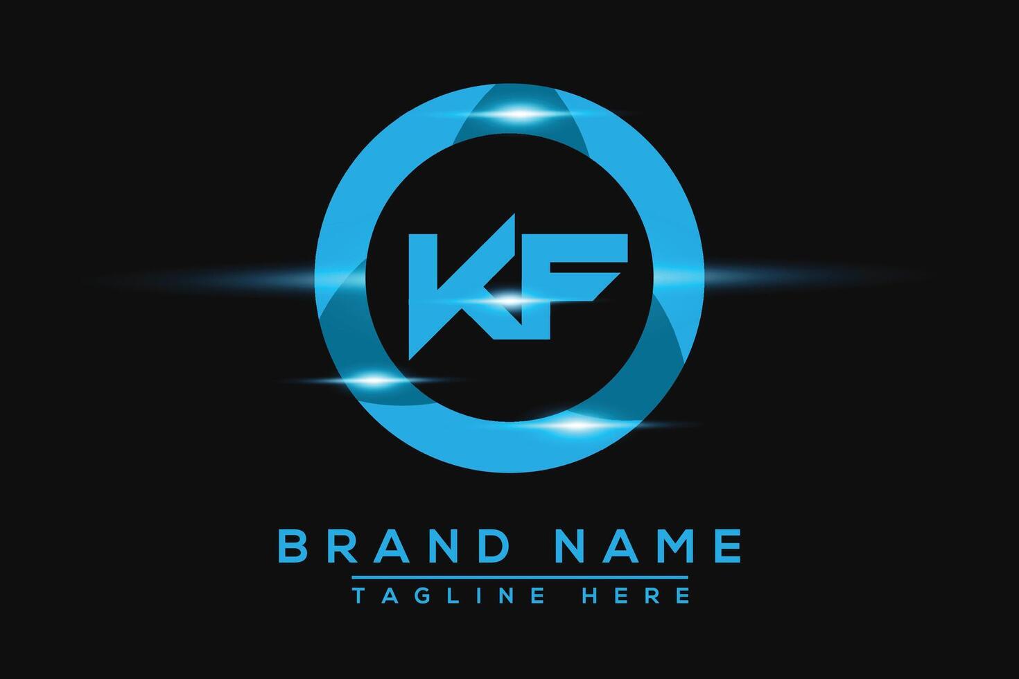 kf azul logotipo Projeto. vetor logotipo Projeto para negócios.