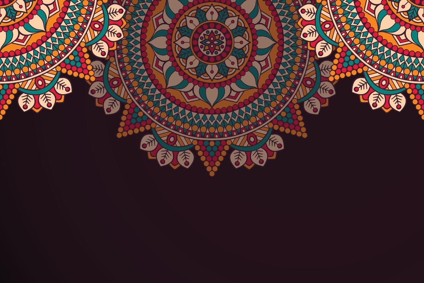 fundo luxuoso com mandala vetor