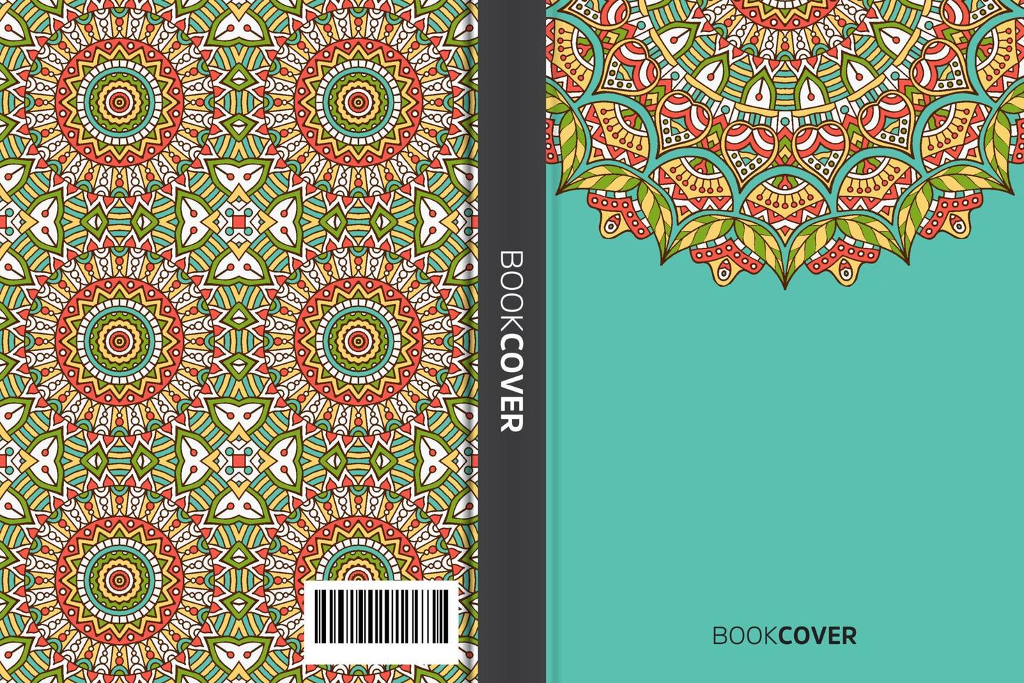 livro de capa de mandala vetor