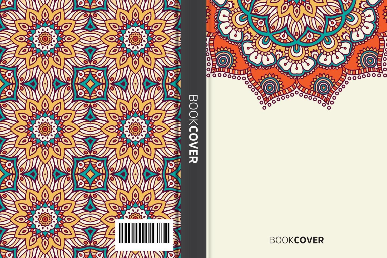 livro de capa de mandala vetor