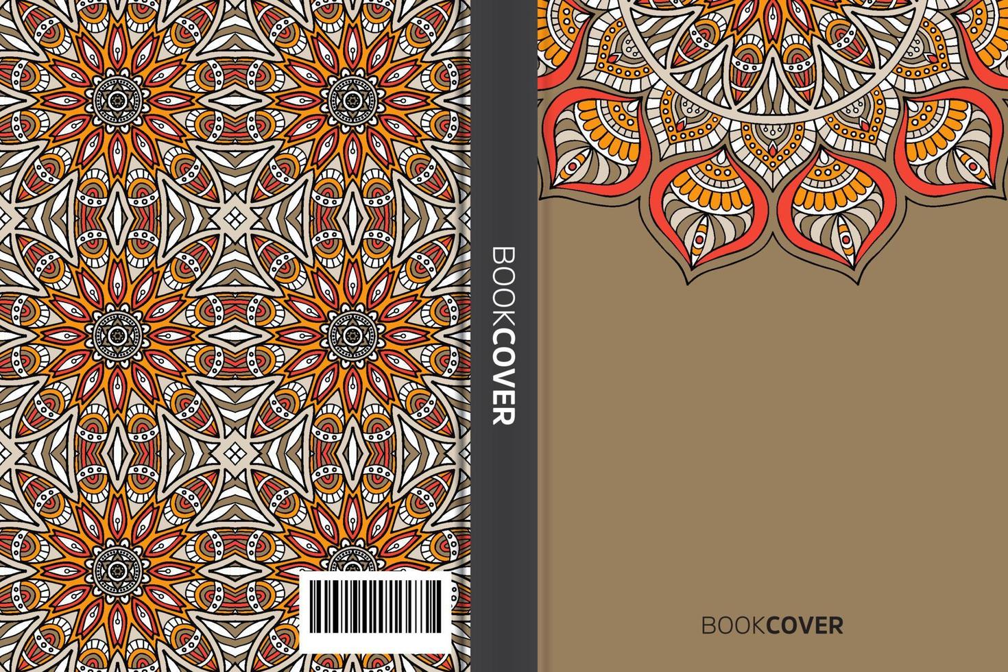 livro de capa de mandala vetor