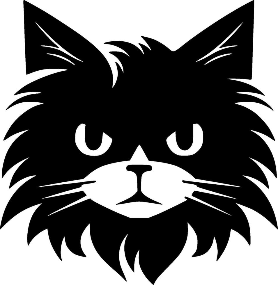 gato, Preto e branco vetor ilustração