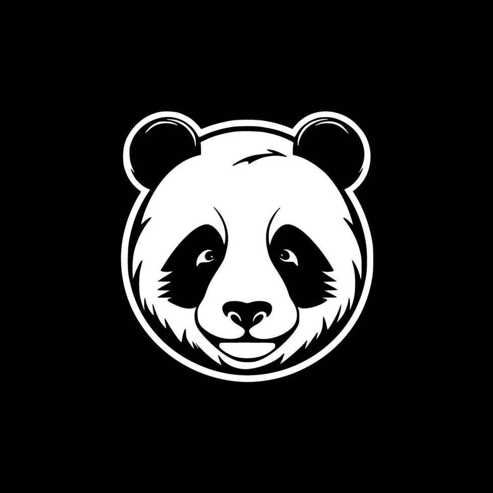 panda, Preto e branco vetor ilustração