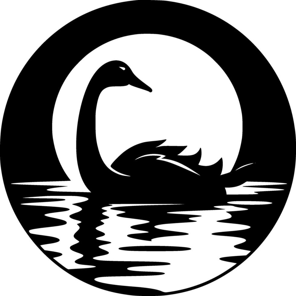 cisne - minimalista e plano logotipo - vetor ilustração