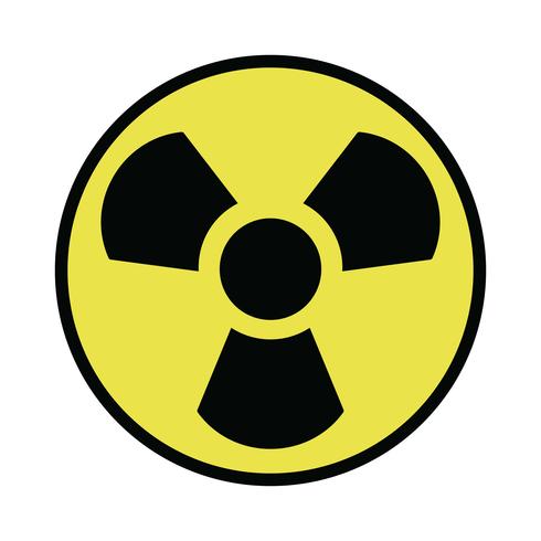 Ícone de vetor de radiação