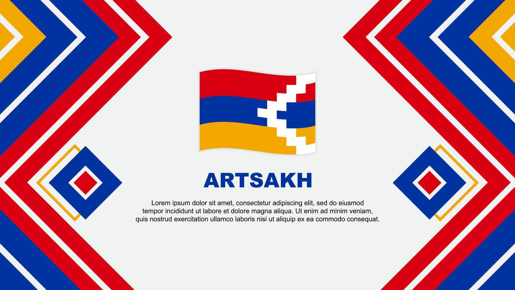 artsakh bandeira abstrato fundo Projeto modelo. artsakh independência dia bandeira papel de parede vetor ilustração. artsakh Projeto
