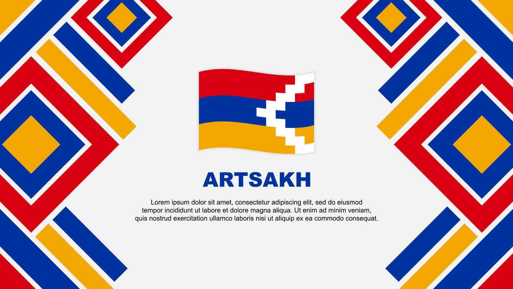 artsakh bandeira abstrato fundo Projeto modelo. artsakh independência dia bandeira papel de parede vetor ilustração. artsakh