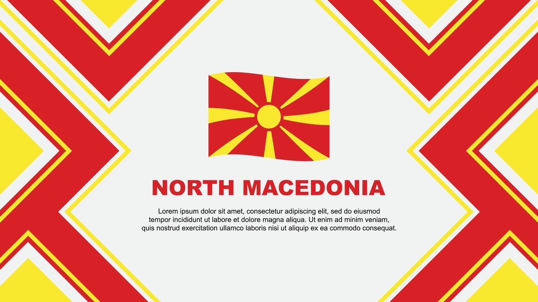 norte Macedônia bandeira abstrato fundo Projeto modelo. norte Macedônia independência dia bandeira papel de parede vetor ilustração. norte Macedônia vetor