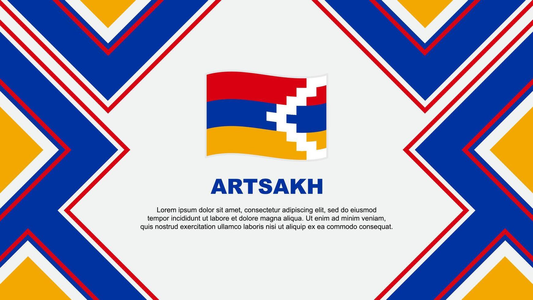 artsakh bandeira abstrato fundo Projeto modelo. artsakh independência dia bandeira papel de parede vetor ilustração. artsakh vetor