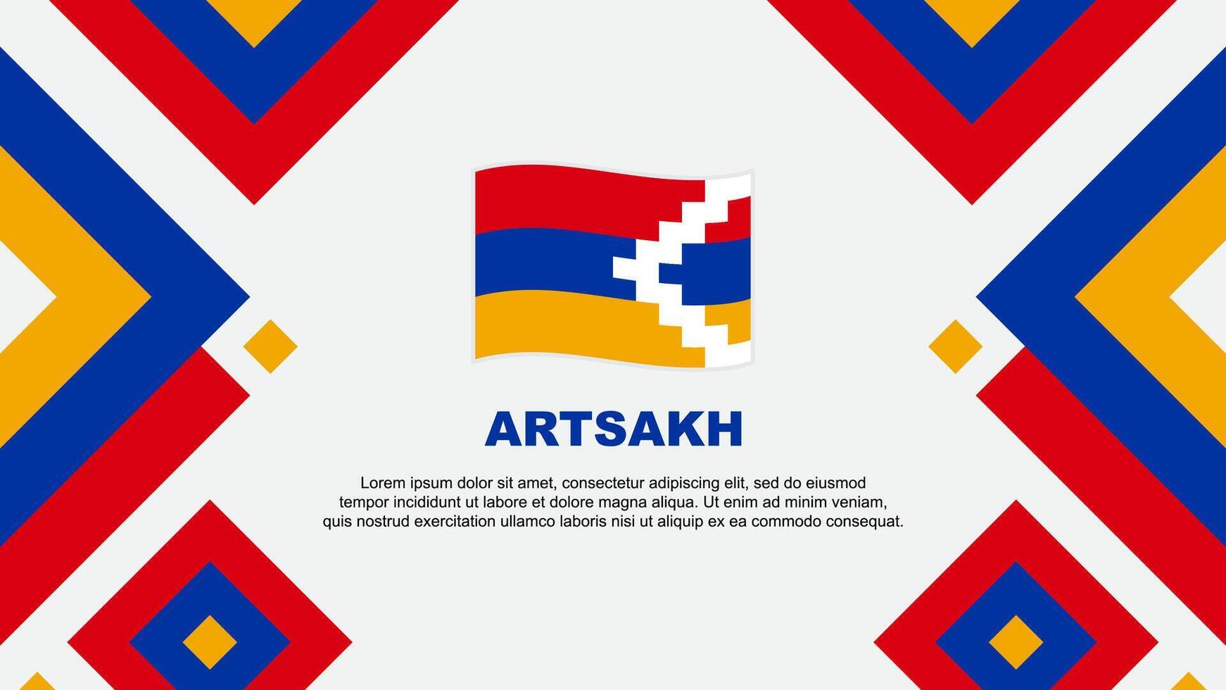 artsakh bandeira abstrato fundo Projeto modelo. artsakh independência dia bandeira papel de parede vetor ilustração. artsakh modelo