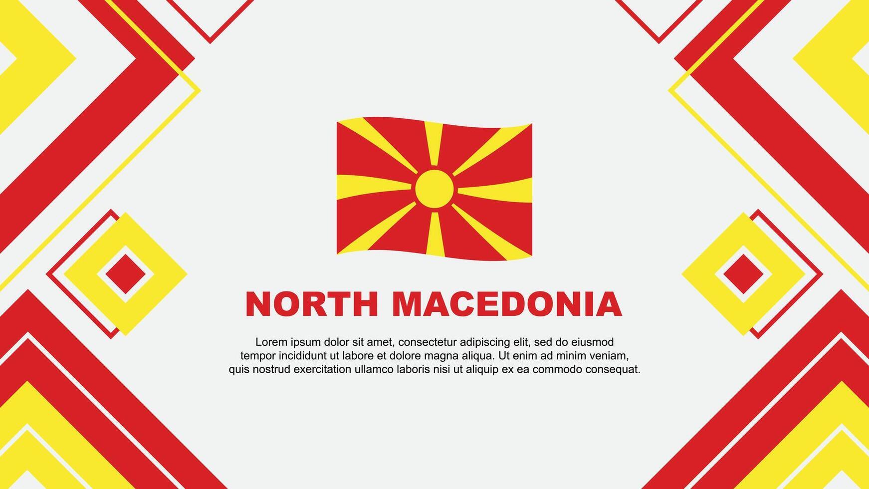 norte Macedônia bandeira abstrato fundo Projeto modelo. norte Macedônia independência dia bandeira papel de parede vetor ilustração. norte Macedônia fundo