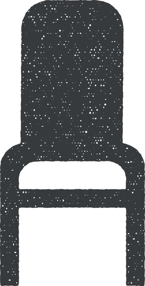 cadeira glifo ícone vetor ilustração dentro carimbo estilo
