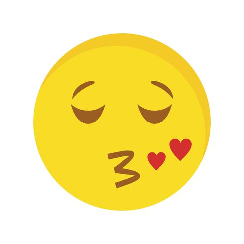 Kiss Emoji Vector Icon