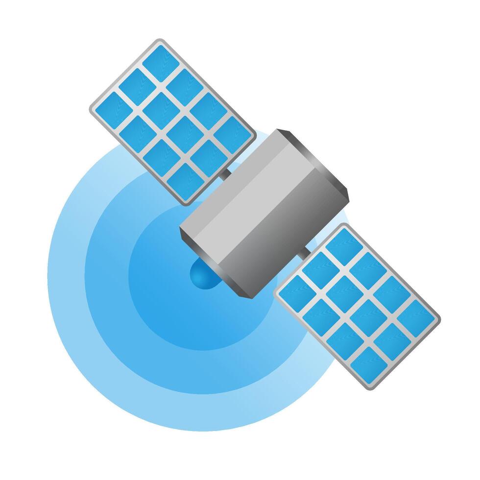 satélite receptor ícone dentro cor. dados em formação tecnologia vetor