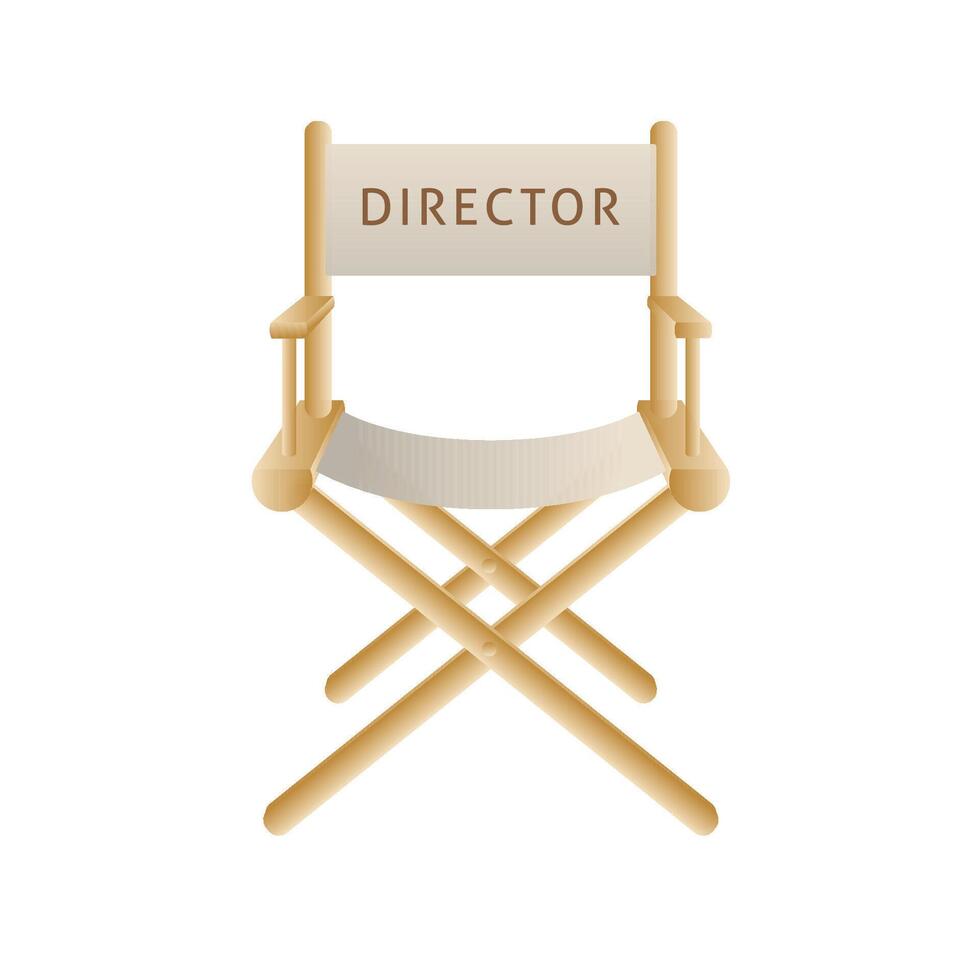 filme diretor cadeira ícone dentro cor. indústria entretenimento cinema vetor