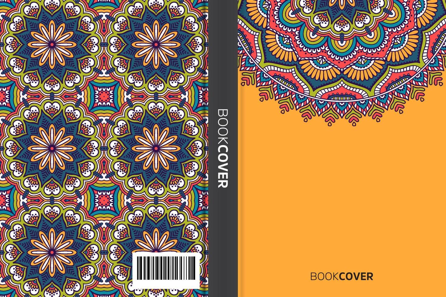 livro de capa de mandala vetor