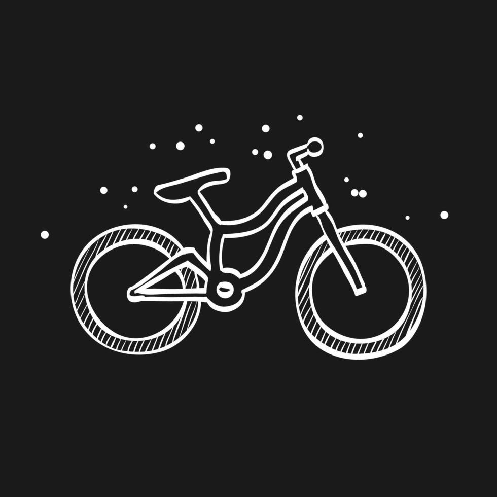 montanha bicicleta rabisco esboço ilustração vetor