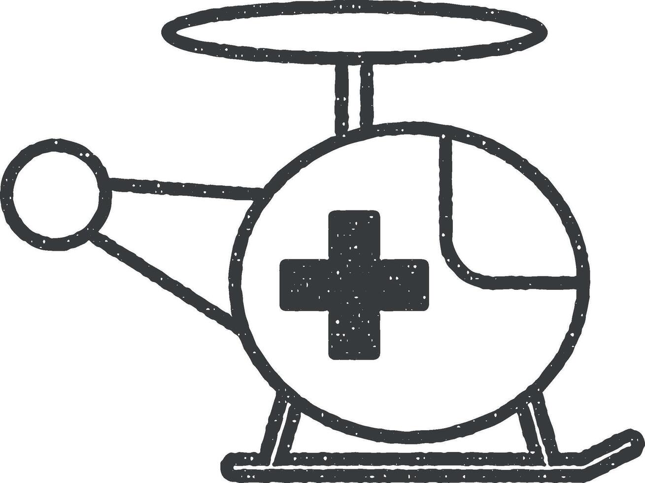 helicóptero ícone vetor ilustração dentro carimbo estilo
