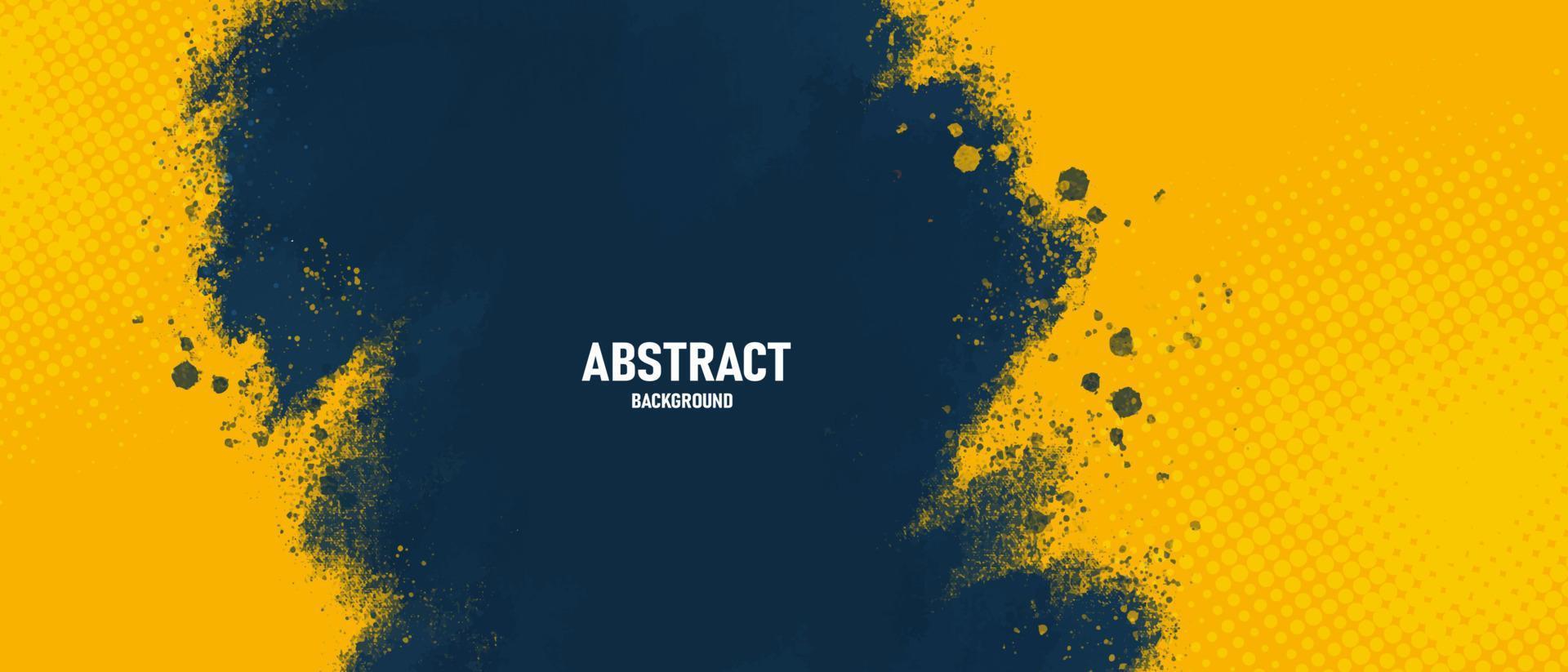 fundo abstrato da textura do grunge em azul escuro e amarelo vetor