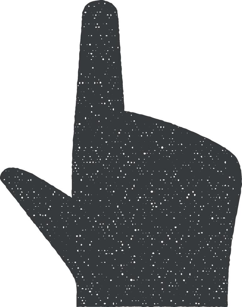 mão, dedos, gesto vetor ícone ilustração com carimbo efeito