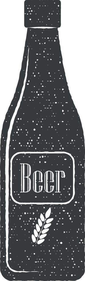 uma garrafa do Cerveja vetor ícone ilustração com carimbo efeito
