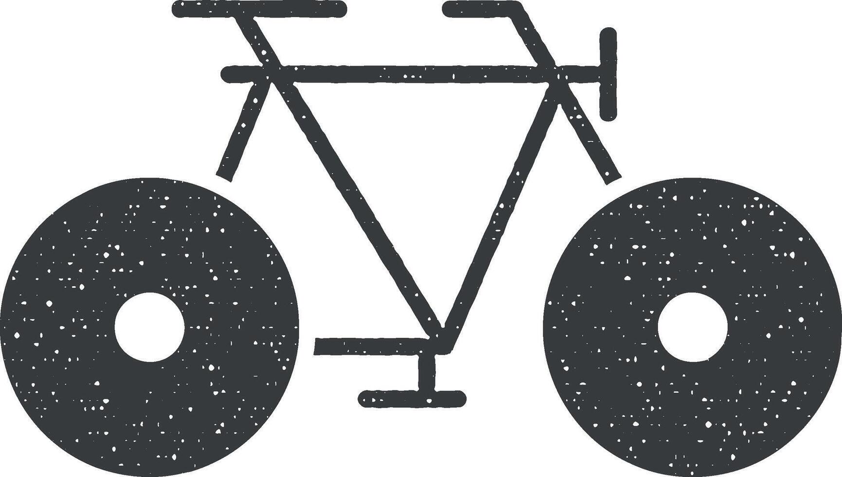 bicicleta, bicicleta, transporte vetor ícone ilustração com carimbo efeito