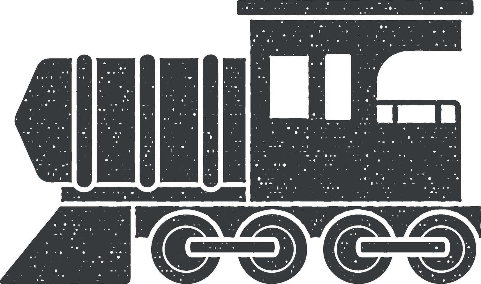 vapor locomotiva vetor ícone ilustração com carimbo efeito